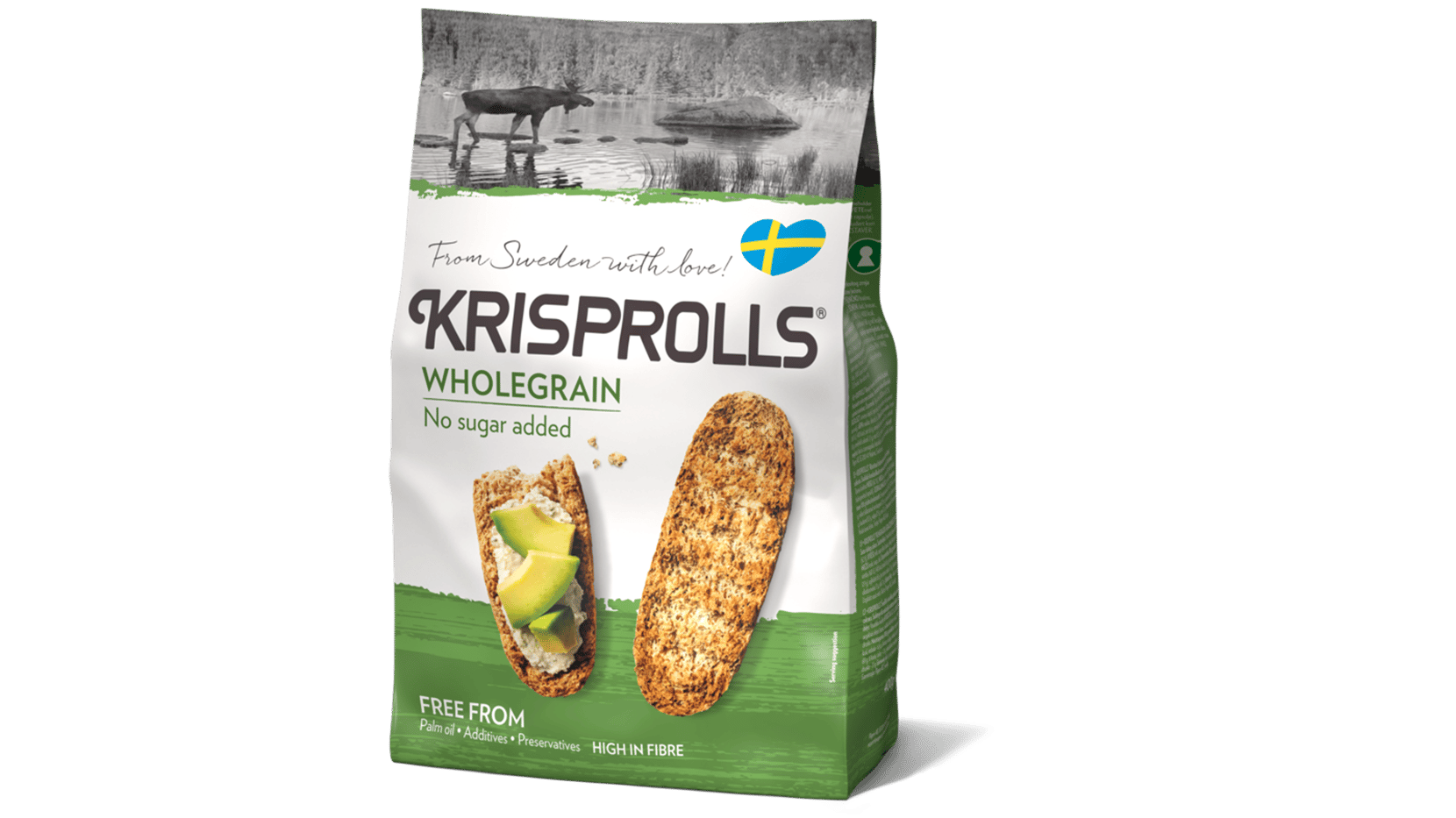 Krisprolls Wholegrain no sugar added packshot